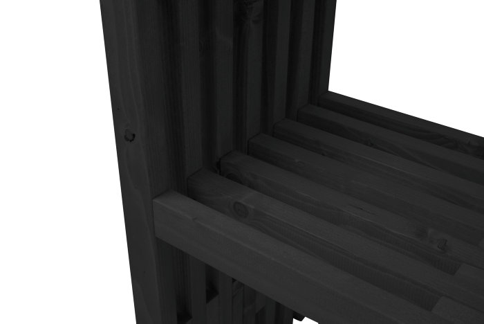 Plantebord svart 115 × 32 × 80 cm